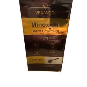 Venanoci 5% Minoxidil for Men Beard Growth Kit Hair Regrowth Oil Biotin 2 Fl Oz